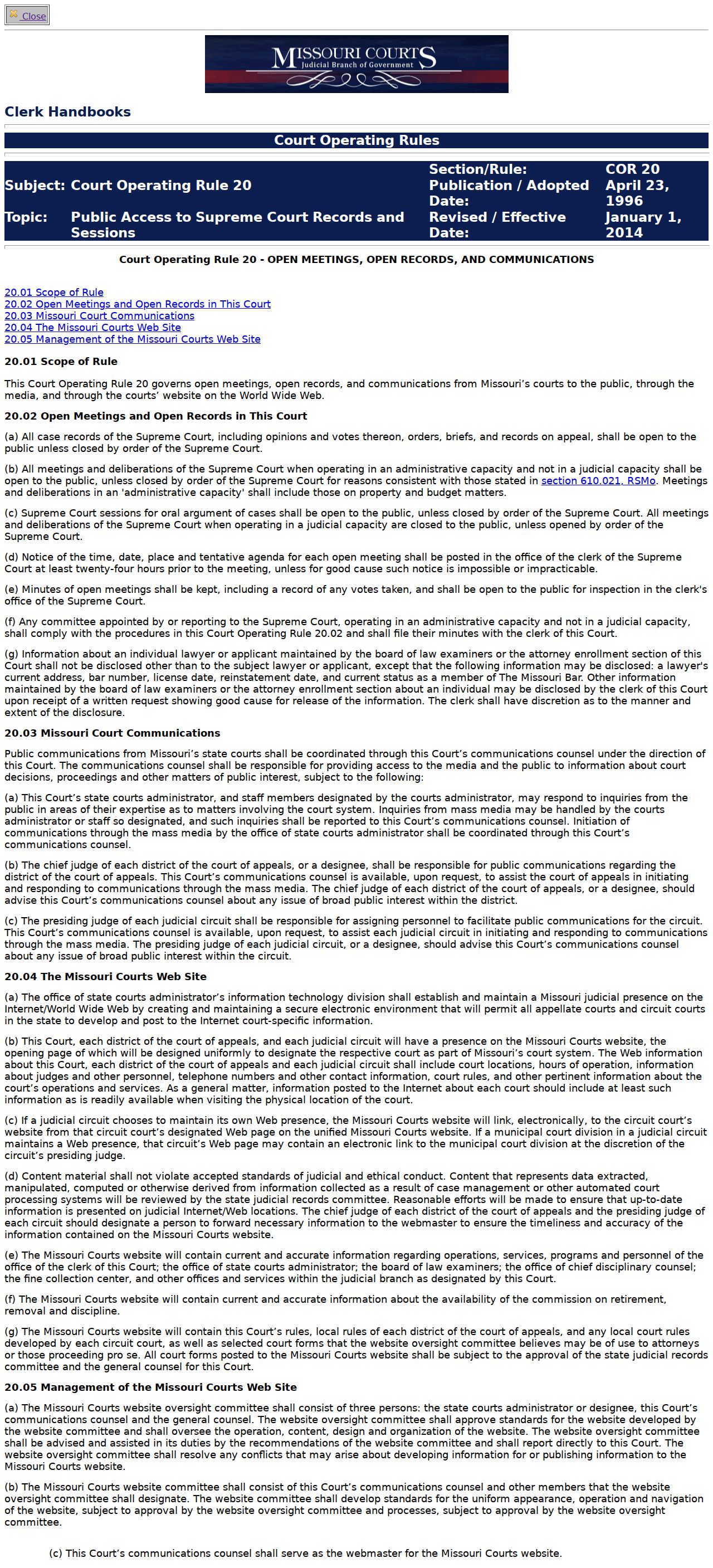 Dade County court records official court rule source