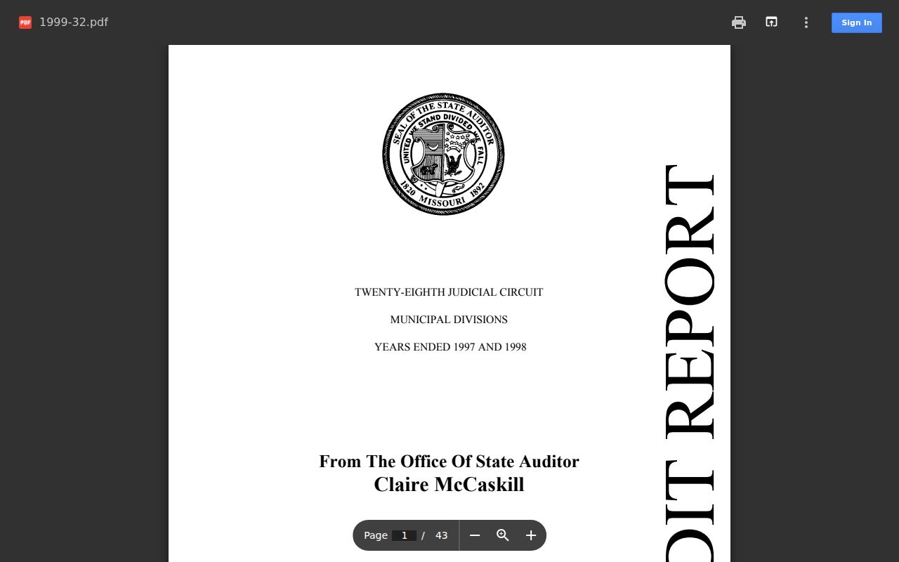 Dade County Lockwood court docket historical State Auditor source